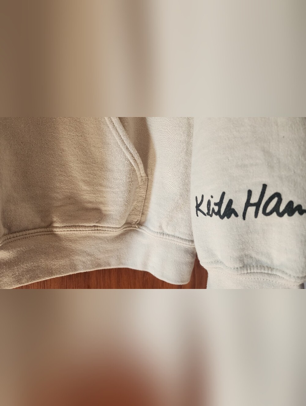Vntg Keith Haring Hoodie Sz L - Picture 6 of 10